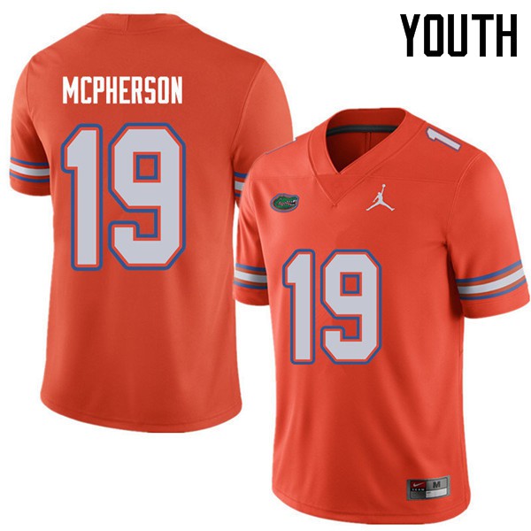 Jordan Brand Youth #19 Evan McPherson Florida Gators College Football Jersey Orange